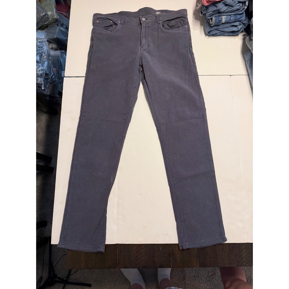 Faherty Brand Mens 5-Pocket Stretch Pants Navy Blue MBC0020-NVY Size 35